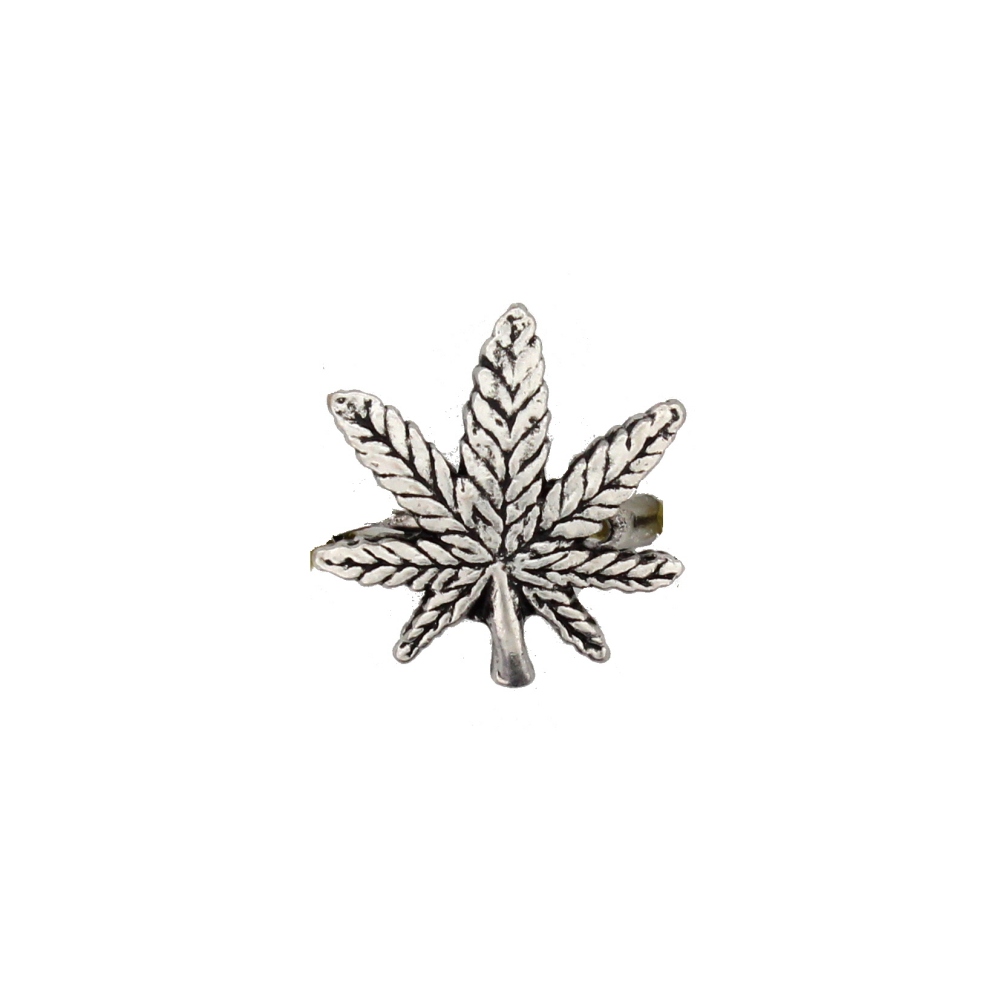 Zac's Alter Ego - Cannabis/Marijuana Leaf Bague - Couleur argent
